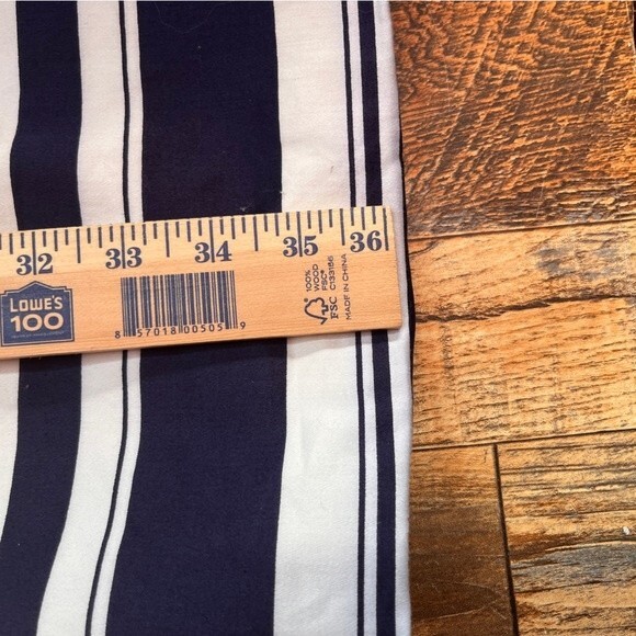 Rubinstein "Laurena" Navy & White Chevron Striped Shift Dress 12 - Picture 10 of 10